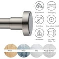 thumbnail image 3 of PLAZA  Shower Curtain Rod Tension- Never Rust No Drill Non-Slip Spring Tension Shower Rod, 43-73 inches 304 Stainless Steel, Brushed Nickel, 3 of 18