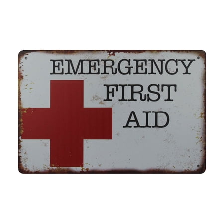 Emergency First Aid metal tin sign vintage style reproduction 12 x 8 ...