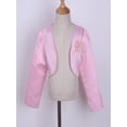 thumbnail image 4 of iEFiEL Kids Girls Long Sleeves Bolero Shrug 3D Flower Decation Shrug for Wedding Party, 4 of 7
