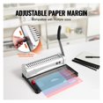 thumbnail image 4 of Binding Machine Comb Binding Machine 21Holes Binding 450 Sheets Book Binder Machine With 100 PCS 3/8'' Comb Binding Spines ,Pinpoint Punching, 4 of 7