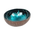 thumbnail image 3 of Cuenco decorativo de coco para almacenamiento, diámetro 12 cm, hecho a mano, con forma de llave de cáscara de coco. azul, 3 of 9