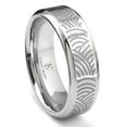 thumbnail image 1 of Andrea Jewelers Cobalt Xf Chrome Laser Engraved Wedding Band Ring With Ripple Designs Sz 12.0, 1 of 4