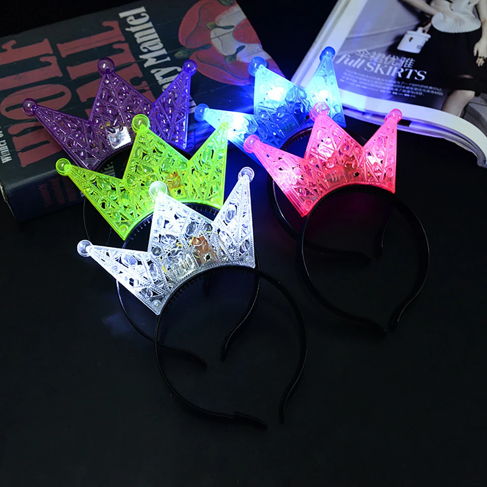BUTTERFLY- Led Headband Crowns For Kids Princess Party Supplies Costume Accessories 4 Pcs