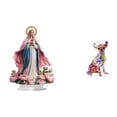 thumbnail image 1 of Belén de acrílico, adorno de mesa, figura decorativa, estatua de perro, decoración de artesanal, resina de pie, ideal para fiestas en casa., 1 of 8