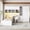 White, variant on Gray Twin Size Platform Bed with Desk and Wardrobe, Wooden Storage Bed with Cabinets, Drawers, Shelves & LED Light, Modern All-in-One Loft Bed for Small Space, Gray
