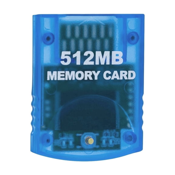 Mcbazel Memory Card 512MB (8192 Blocks) for Wii & Gamecube Console (Blue)