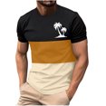 thumbnail image 1 of Mens Casual Pantalones Cortos Cuello Redondo Patchwork Impresión Suéter Blusa de Fitness, Camisetas para Hombre, 1 of 4