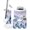 Color 5, variant on Bathroom Accessory Set 6 Piece Misty Mountain Lake Watercolor Serene Nature Scene Trash can, Toothbrush Holder, Toothbrush Cup, Soap Dispenser, Soap Dish, Toilet Brush Holder