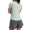 thumbnail image 4 of Guluxicc Women Workout Tops Short Sleeve Seamless Athletic Shirts Yoga Gym Sports Breathable Tees, 4 of 6