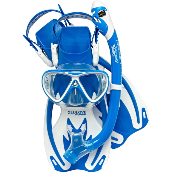 Cressi Rocks Pro Dry Set, Blue/White, L/XL