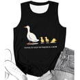 thumbnail image 3 of Arlun Funny Graphic Printed Tank Tops for Women Crewneck Loose Fit Sleeveless T-Shirts Lightweight Soft Comfy Summer Beach Casual Blouse Black XL, 3 of 3