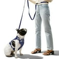thumbnail image 6 of THE LICKER STORE Luna Small 8FT Adjustable 6-in-1 Waterproof Hands-Free Leash and Collar with LED Flashlight, Bag Dispenser, and Poop Bag Holder, Navy/White, WLK1004J-5SET, 6 of 7