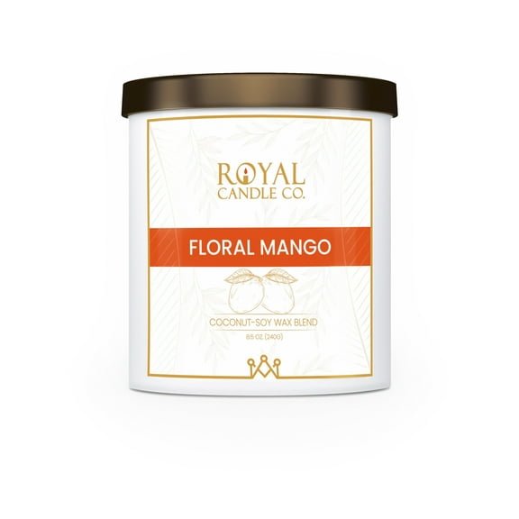 Royal Candle Company |Floral Mango Single Wick 8.5 Oz. Soy Candle