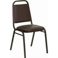 thumbnail image 3 of VibrantEcho Trapezoidal Back Banquet Chair, Brown Vinyl/Copper Vein Frame, 3 of 16