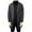 Black, variant on Miluxas Mens Trench Coat Collar Single Breasted Peacoat Winter Overcoat