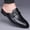 Black, variant on Men's Brown Woven Pattern Mules – Business Casual Slip-On Shoes with Horsebit Detail for Office, Commuting, and Everyday Stylish Wear
