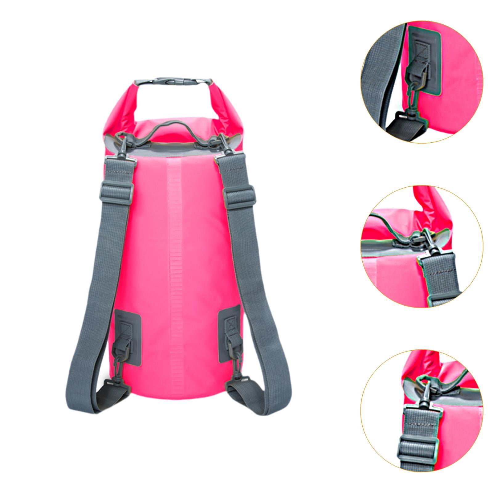 DimyFew Waterproof Dry Bag Backpack Waterproof Sack for Women Men Portable Roll Top Sack Pink