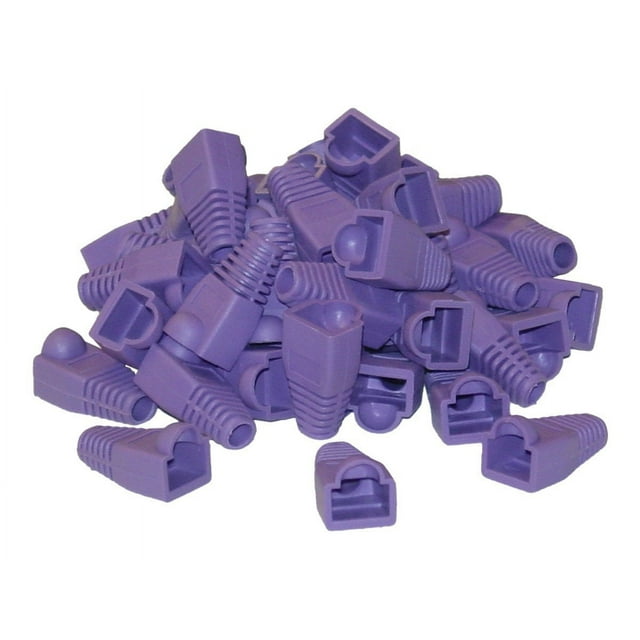 CableWholesale.com Bottes de Soulagement de Tension - Bottes de Câble Réseau - Chat 6 - Violet (Lot de 50)