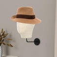thumbnail image 6 of Gazechimp Wall Mount Mannequin Head Cap Hat Display Rack for Ornament Decoration Store Beige Linen, 6 of 8