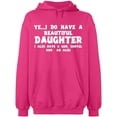 thumbnail image 2 of OXI Hoodie Sweatshirt - I Do Have a Beautiful Daughter, Basic Casual Hoodie for Men's and Women Fleece Hoodie Long Sleeve - Heliconia 2X-Large, 2 of 3