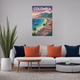 thumbnail image 5 of Retro Vintage City Travel Poster of Santa Marta with Historic Streets And Classic Details Print Poster, 5 of 8
