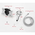 thumbnail image 6 of KESTE High Pressure Shower Head, 2 in 1 Rainfall Shower Heads with 9 Mode Adjustable handheld Showerhead, Dual Showerhead with Anti-Clog Nozzles and 60” Hose, Silver, 6 of 6