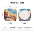 thumbnail image 2 of JUNZAN Cloud Sleeping Cat Print Dining Chair Seat Covers, Stretch Fitted Dining Room Upholstered Chair Seat Cushion Cover, 2 of 5