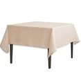 thumbnail image 2 of linentablecloth 70-inch square polyester tablecloth beige, 2 of 3