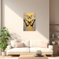 thumbnail image 4 of ZHONGYUTONG Butterfly Canvas Wall Art Yellow Butterfly Pictures Wall Decor Painting for Living Room Framed (16.00" x 24.00"), 4 of 5