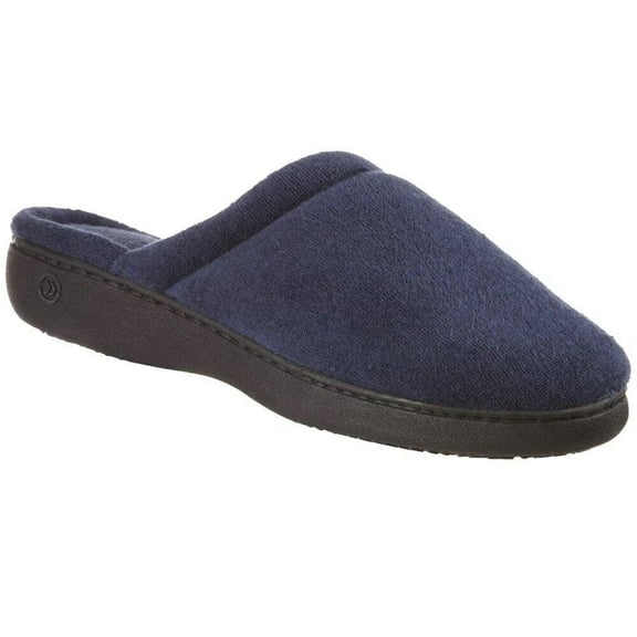 Isotoner Women’s Terry Clog Slippers - 96007 (Navy, 6.5 - 7)