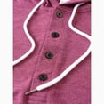 thumbnail image 4 of Lmnyox Casual Hoodies for Men Lightweight Long Sleeve Button Drawstring Sweatshirts Solid Workout Pullover, 4 of 8