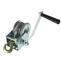 Handdo 800 lbs Hand Crank Winch with Brake Come-Along Heavy Duty Steel Cable for Boat, Trailer, ATV