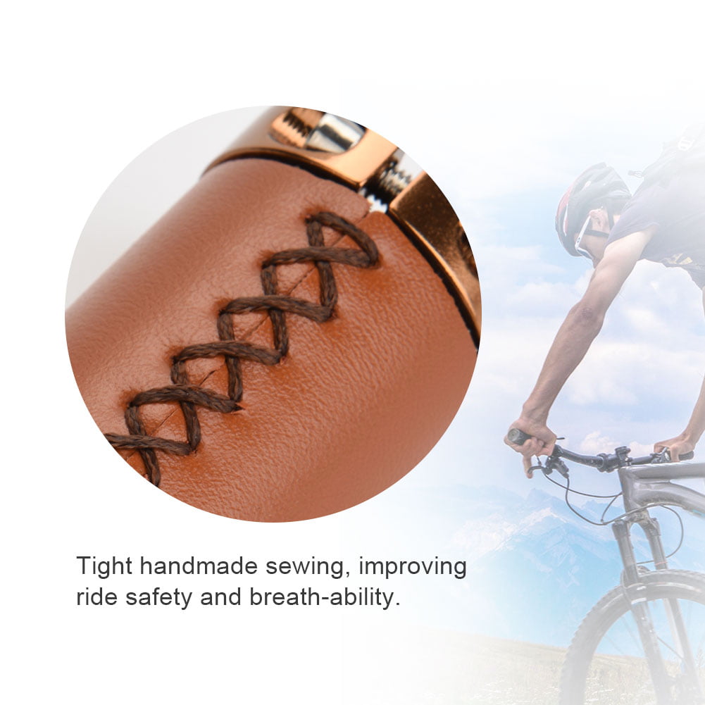 1 Pair Mountain Bike Folding Bicycle Cycling Lockable Handle Grip PU Leather Bicycle Handle Grips 