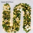 thumbnail image 2 of Christmas Garland with Lights, Prelit Xmas Garlands with Timer Outdoor Lighted Christmas Garlands with LED Battery String Light for Indoor, Party, Home Decoration GOLDEN+LED, 2 of 2