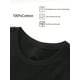 thumbnail image 3 of Men's 100% Cotton Short Sleeve T-Shirt - Black Casual Summer Tee with Playful Smiling Stick Figure Peace Sign Graphic, Regular Fit Round Neck, Machine Washable, Simple Minimalist Design, Nontranspare, 3 of 6