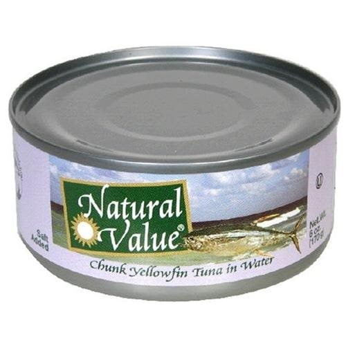 Natural Value Salted Canned Yellowfin Tuna, 5 oz