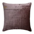thumbnail image 3 of The HomeCentric Pillow Case With Zipper, Purple Pack of 2, 24x24 inch (60x60 cm) Throw Pillowcases, Velvet Pintucks & Textured Throw Pillows Cover For Couch, Striped Modern Style Easter - Morado, 3 of 3