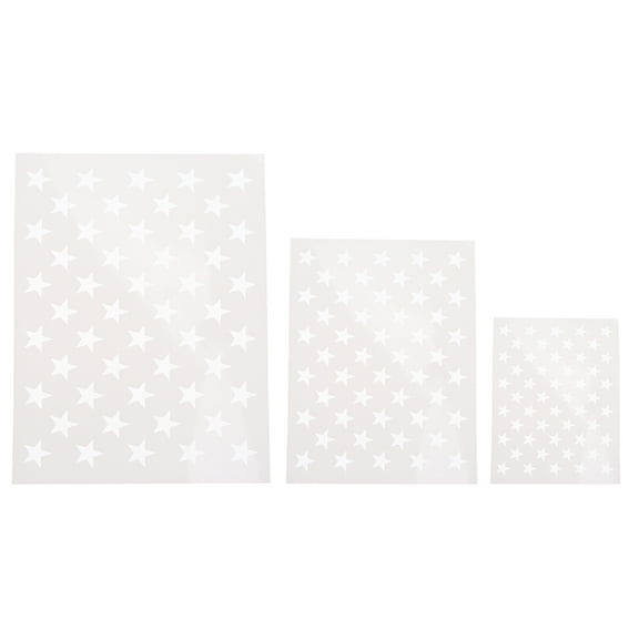 Worgeous  3 Pcs Drawing Templates Five-pointed Star Spray Embellishment Stencil