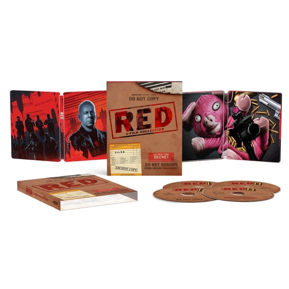 Red 1 &2 (Steelbook) (Walmart Exclusive) (4K Ultra HD   Blu-Ray   Digital Copy)