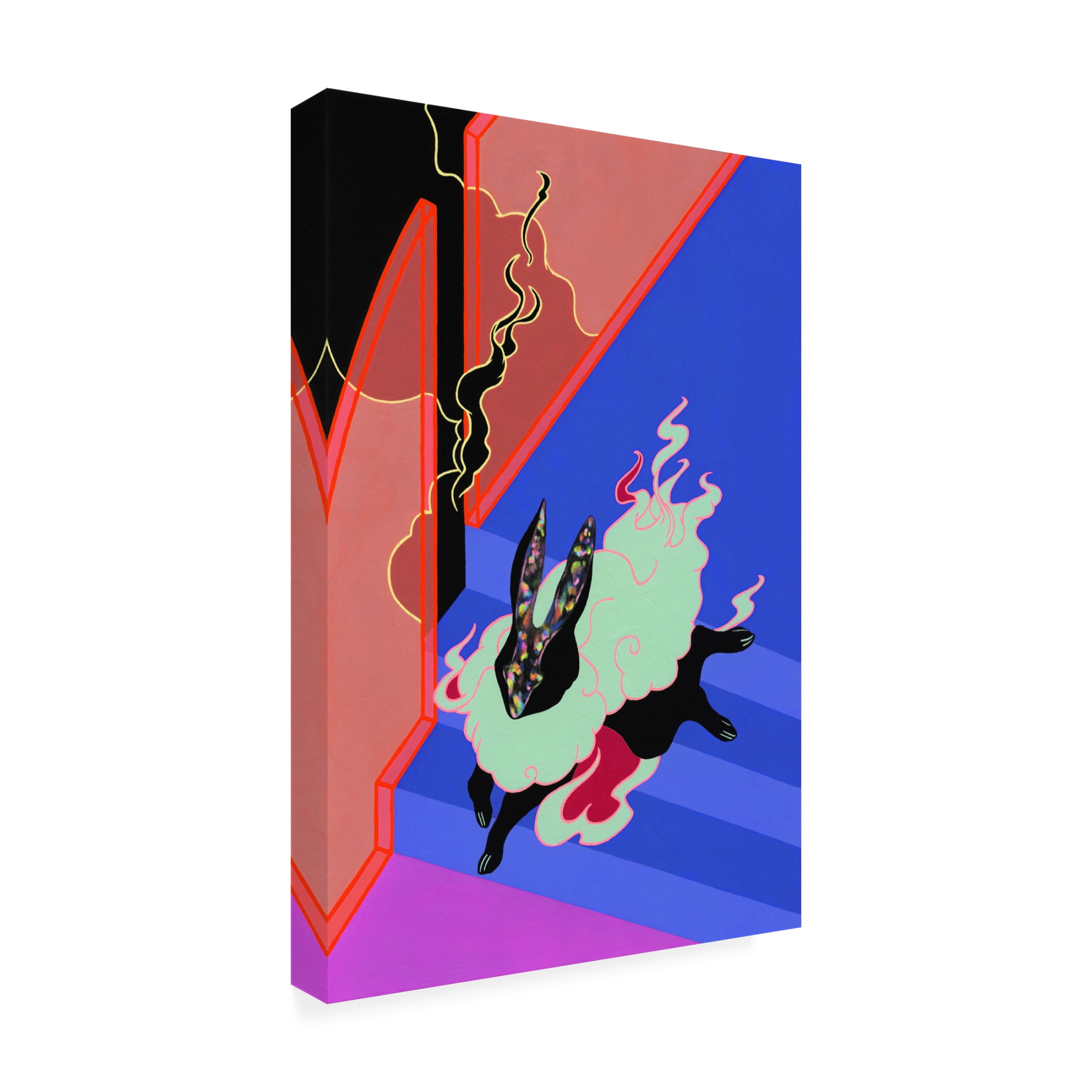 Tsz Kam 'Running Hare, 2019' Canvas Art - 16 x 24 Inches