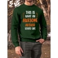 thumbnail image 2 of Awesome Author Looks Like Sweatshirt Men -Smartprints Designs, Male 4X-Large, 2 of 4