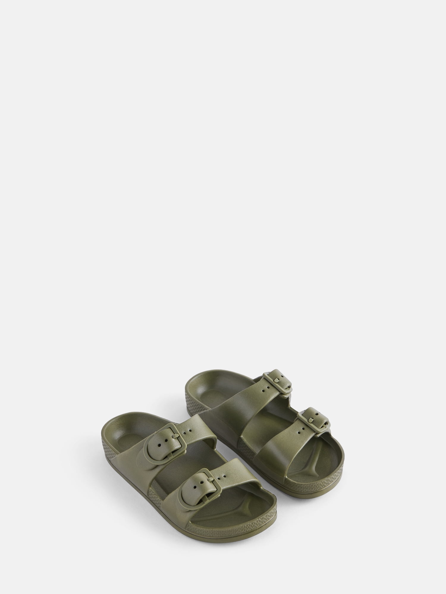 Wonder Nation Kids Two Buckle Footbed Slide Sandals