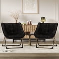 thumbnail image 5 of Danolapsi Foldable Comfy Saucer Chair with Metal Frame, Soft Faux Fur Accent,Sturdy Metal Frame, 300 LB Capacity, Perfect for Bedroom, Living Room, Dorm or Apartment, 5 of 12