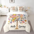thumbnail image 2 of Manfei Tree Of Life Boy Girl Bedding Comforter Set 7 Pieces,Colorful Flowers Full Bedding Set Lightweight,Spring Garden Fitted Sheet Flat Sheet,Breathable Home Decor,Reversible, 2 of 8