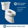 thumbnail image 2 of BEMIS 955SSCT 047 Commercial Heavy Duty Open Front Toilet Seat without Cover will Never Loosen & Reduce Call-backs, ELONGATED, Plastic, Black, 2 of 7