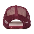 thumbnail image 3 of DALIX Ghost Embroidery Halloween Trucker Hat in Maroon White, 3 of 3