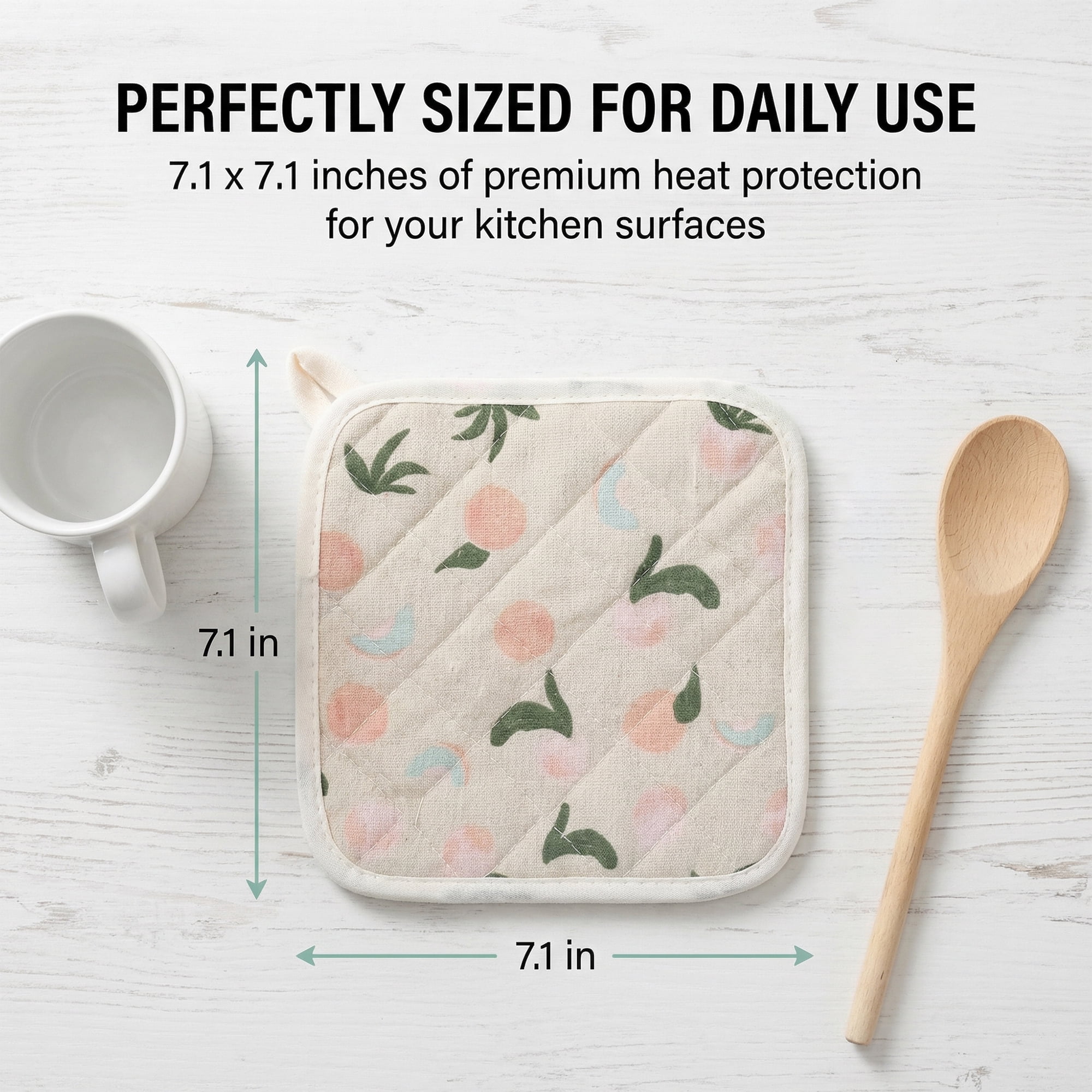 Unique Bargains Durable Heat Resistant Non-Slip Pot Holders for Cooking Coffee B 6Pcs