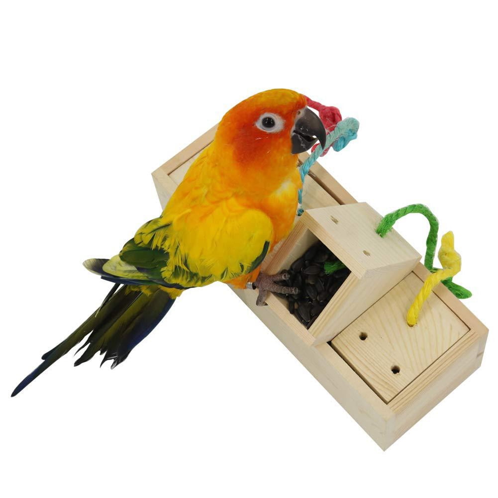Akoyovwerve Bird Toy Parrot Educational Toy Feeder Intelligence