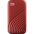 thumbnail image 4 of Unidad de estado sólido externa portátil Western Digital My Passport SSD de 2 TB, roja, resistente y ultrarrápida, protección con contraseña con cifrado de hardware - WDBAGF0020BRD-WESN, 4 of 5
