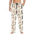 thumbnail image 2 of Cute Bunnies Rabbits Mens Pajama Pants Cotton Elastic Waistband Lounge Sleep Pajama Bottoms Pj with Pocket, 2 of 7
